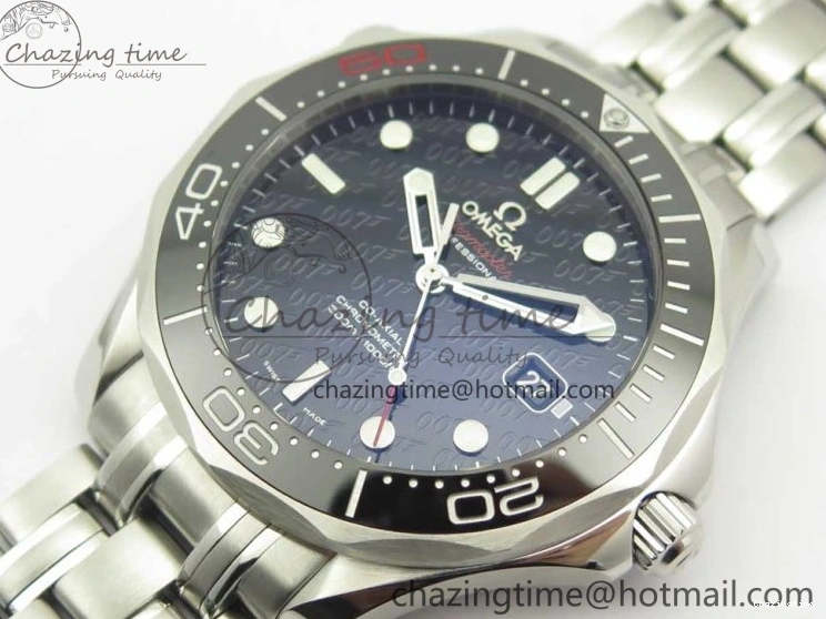 0518 Seamaster 300M Chronometer SS “007” Limited Edition OMF 1:1 Best Edition on SS Bracelet A2824 (Black Balance Wheel) V Seasonal 7952